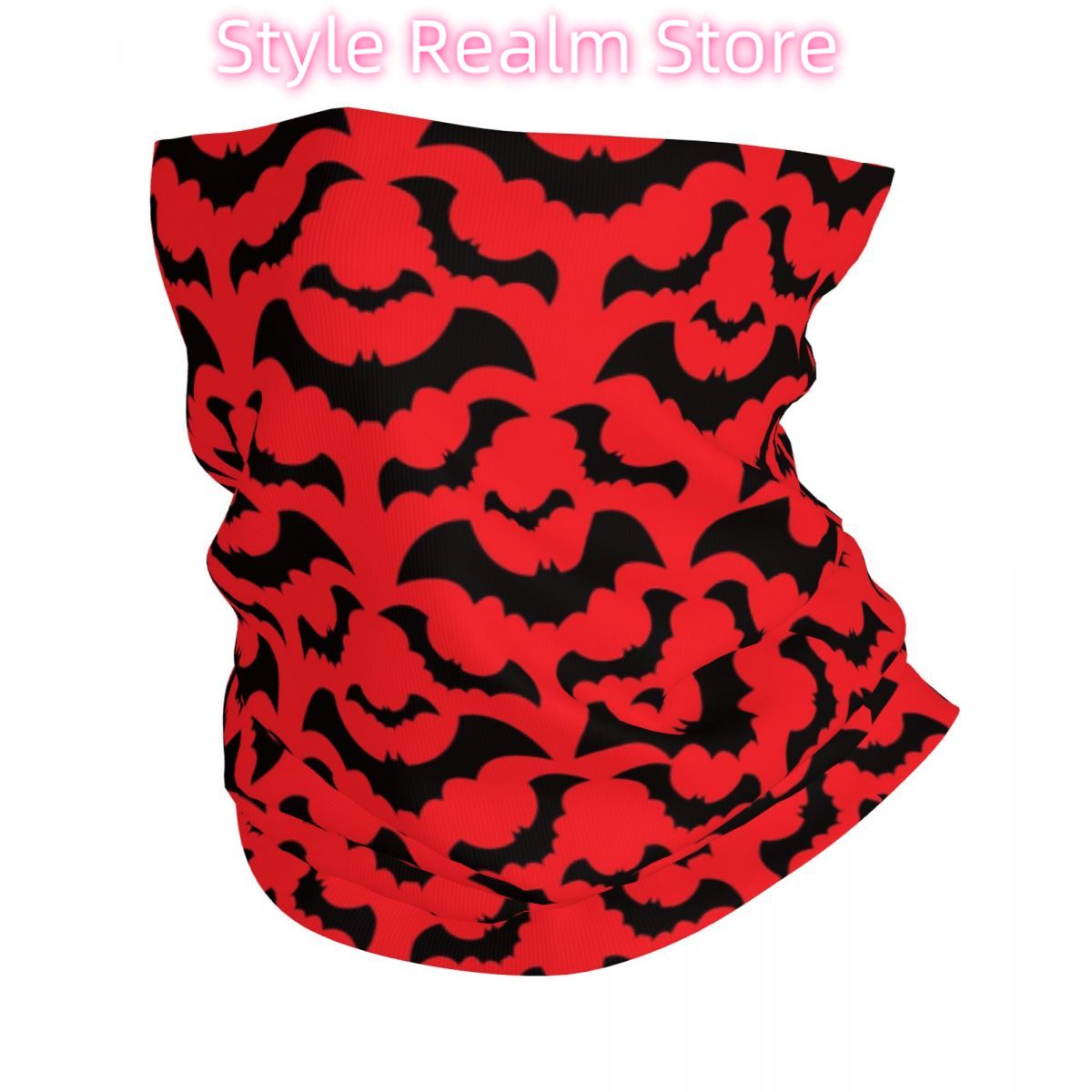 Neck Warmer Tube - ゴシック魔女コウモリ柄バンダナネックウォーマー男性女性冬スキーチューブスカーフゲートルゴーストハロウィンフェイスカバー