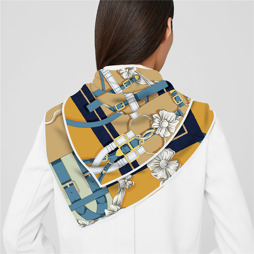 女性用シルクツイルスカーフ,ショール,ブランド,正方形,ヒジ - Face Scarf Mask のレビューと価格