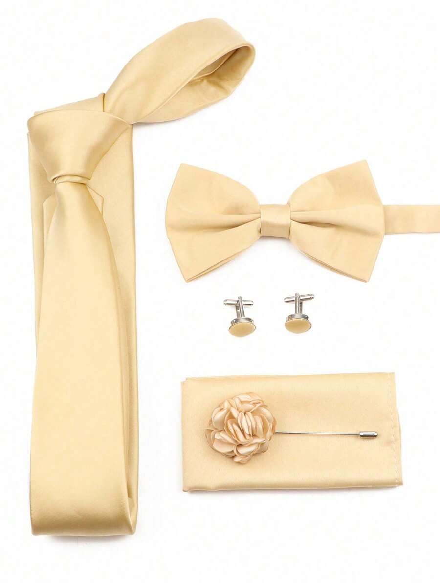 SGIAWETA-5点セット シャンパンカラー グルームズマ - Pocket Square Set のレビューと価格