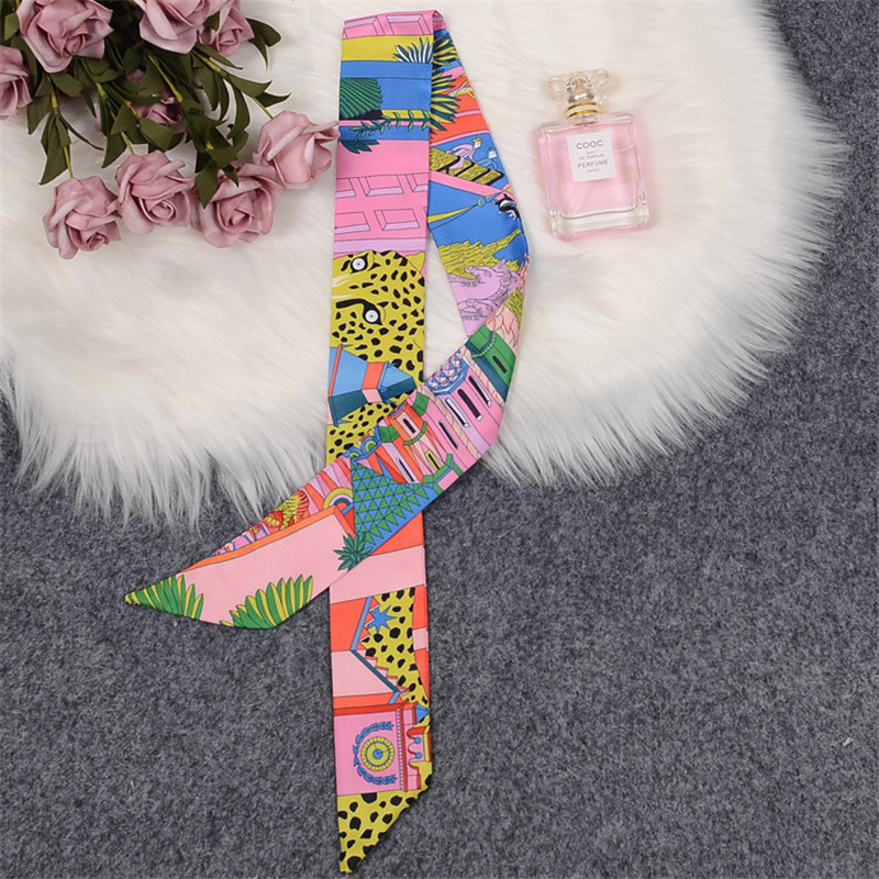 女性のためのアニマルデザインのシルクスカーフ,ヒョウ,豪華な - Silk Neck Scarf のレビューと価格